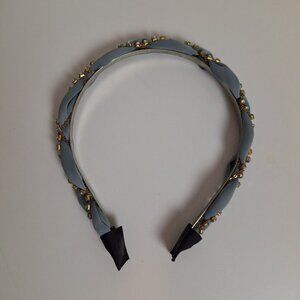 Cute Blue and Gold Rhinestone Headband